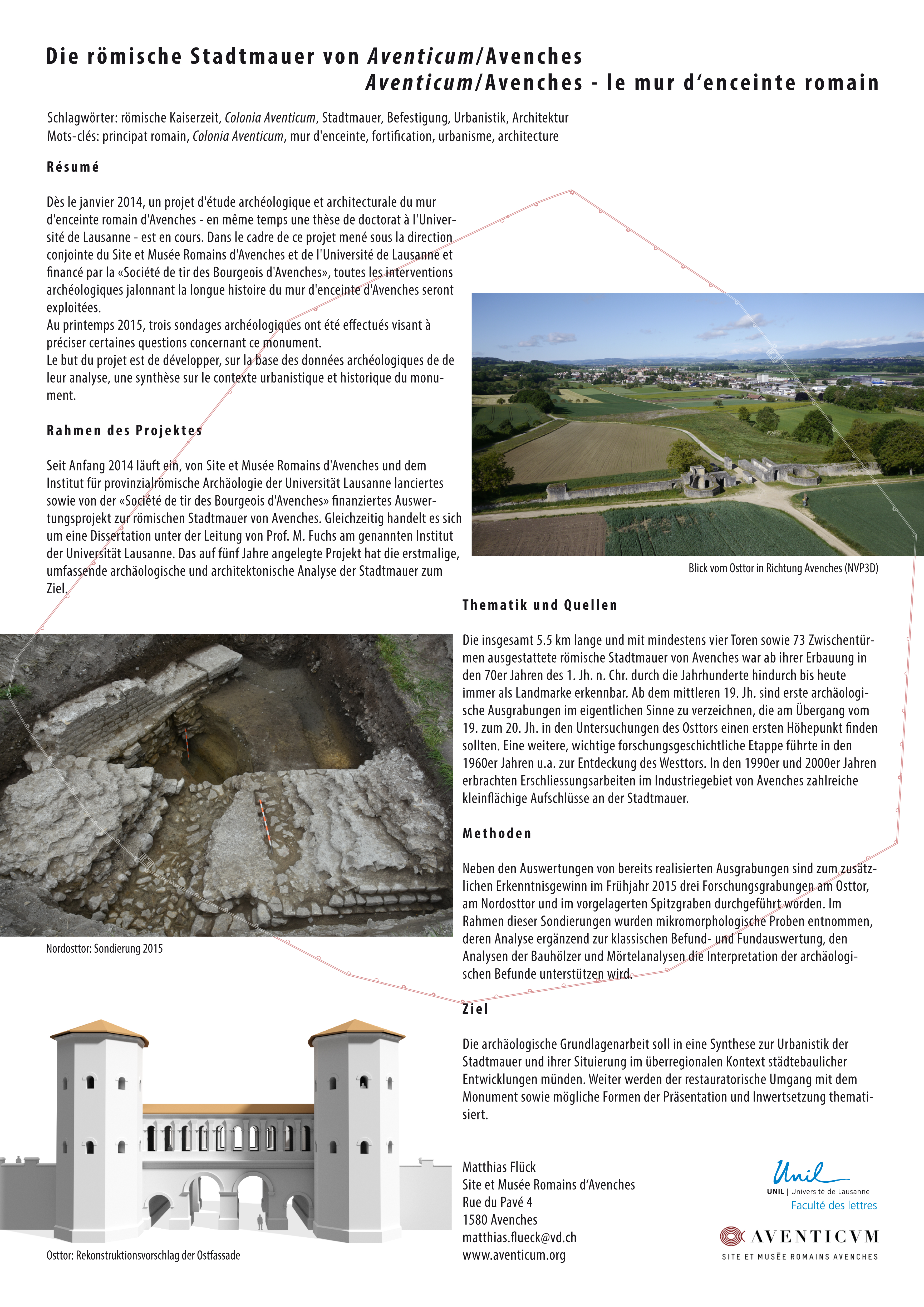 Matthias FLÜCK: Die römische Stadtmauer von Aventicum/Avenches. Aventicum/Avenches – le mur d‘enceinte romain.